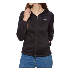 THE NORTH FACE TECH MEZZALUNA WOMEN'S‎ BLACK HOODIE FULL ZIP JACKET NWT